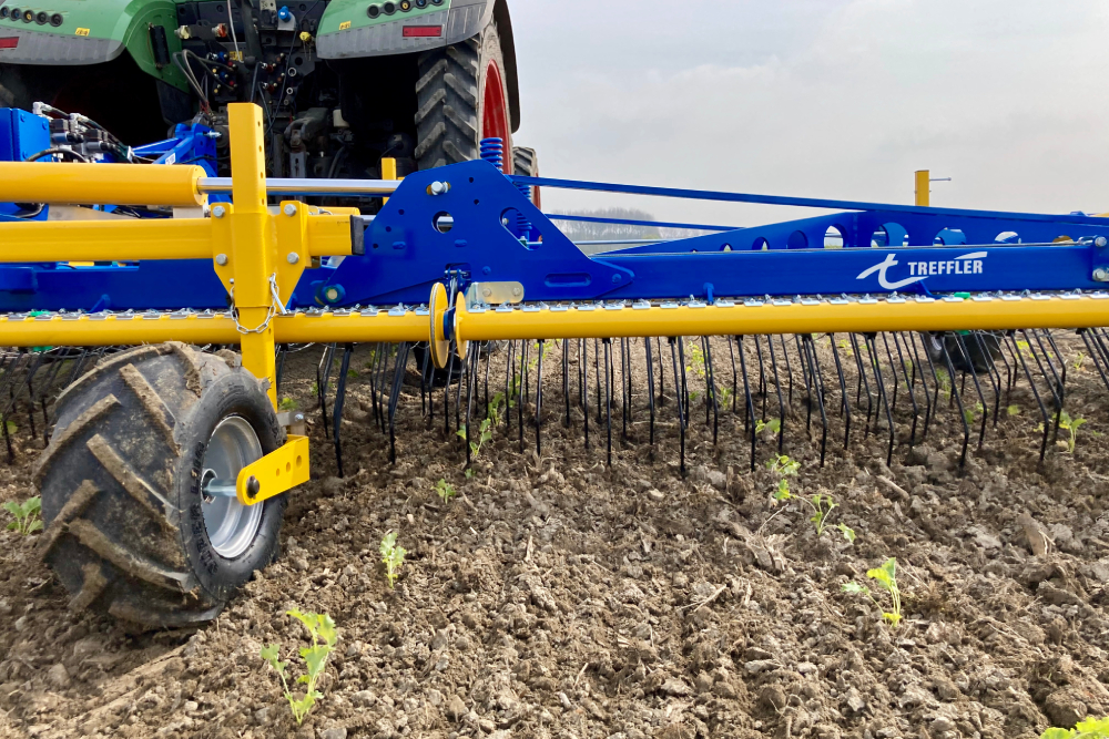 Treffler TS Tined Harrow forefront mechanical weed control, all crops.